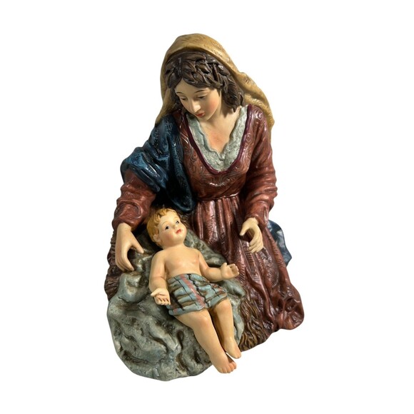 Vintage Grandeur Noel Nativity Set Replacement Piece O’Well Figurine Mary & Baby - Picture 12 of 16